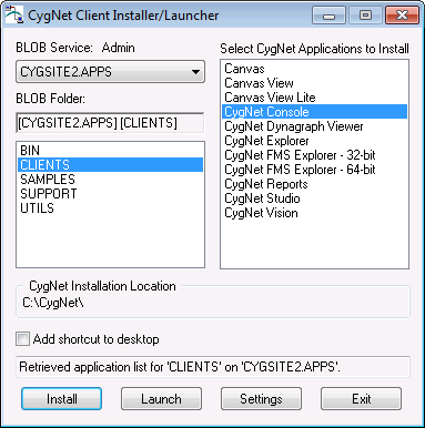 CygNet Client Installer/Launcher